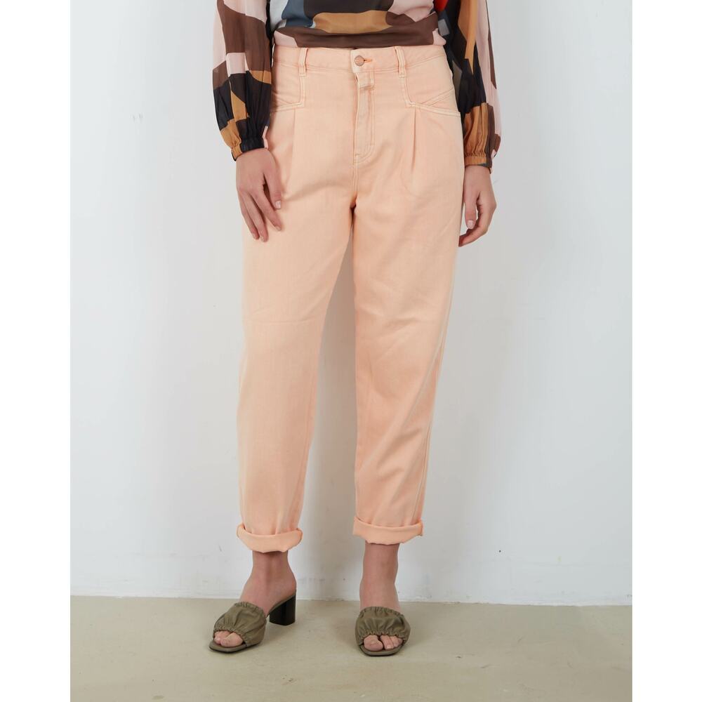 Closed Denim Pearl Jeans Wild Rose 31 Ballon Tapered High Waisted Pleated